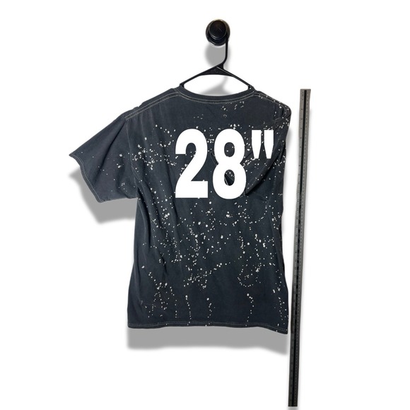 Tupac Shakur Graphic T-Shirt Black Paint Splatter 1971 Infinity Men's - Picture 3 of 5